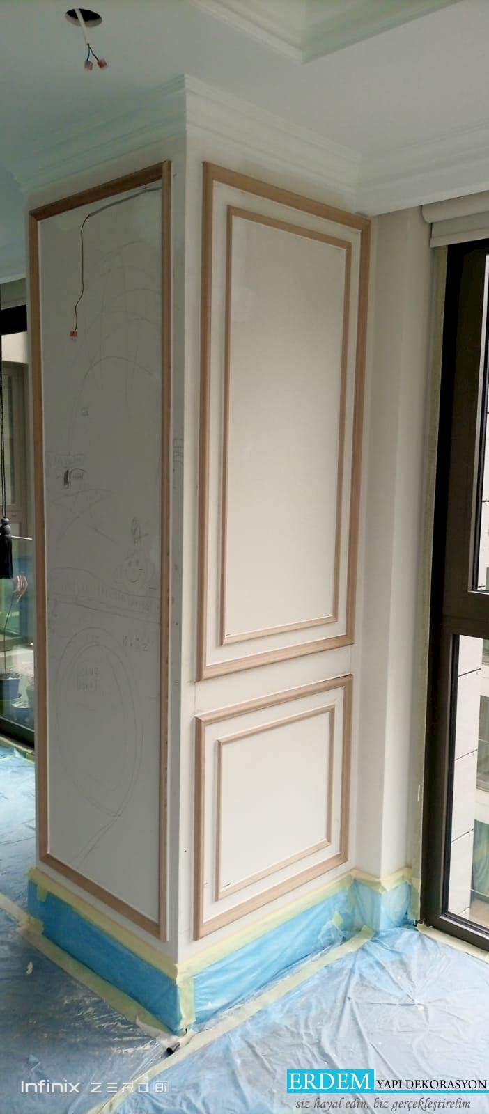 Dekoratif ah�ap duvar ��talar� uygulama