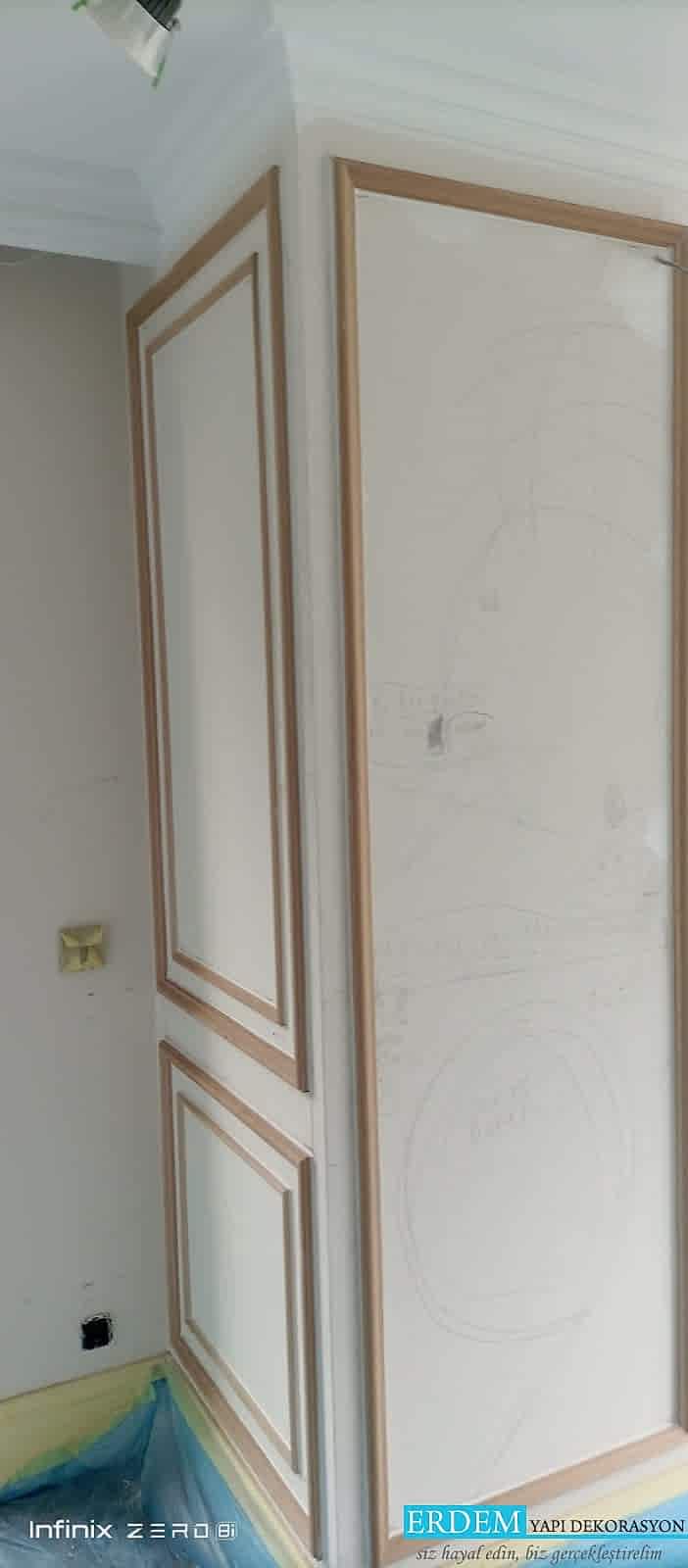 Dekoratif ah�ap duvar ��talar� uygulama