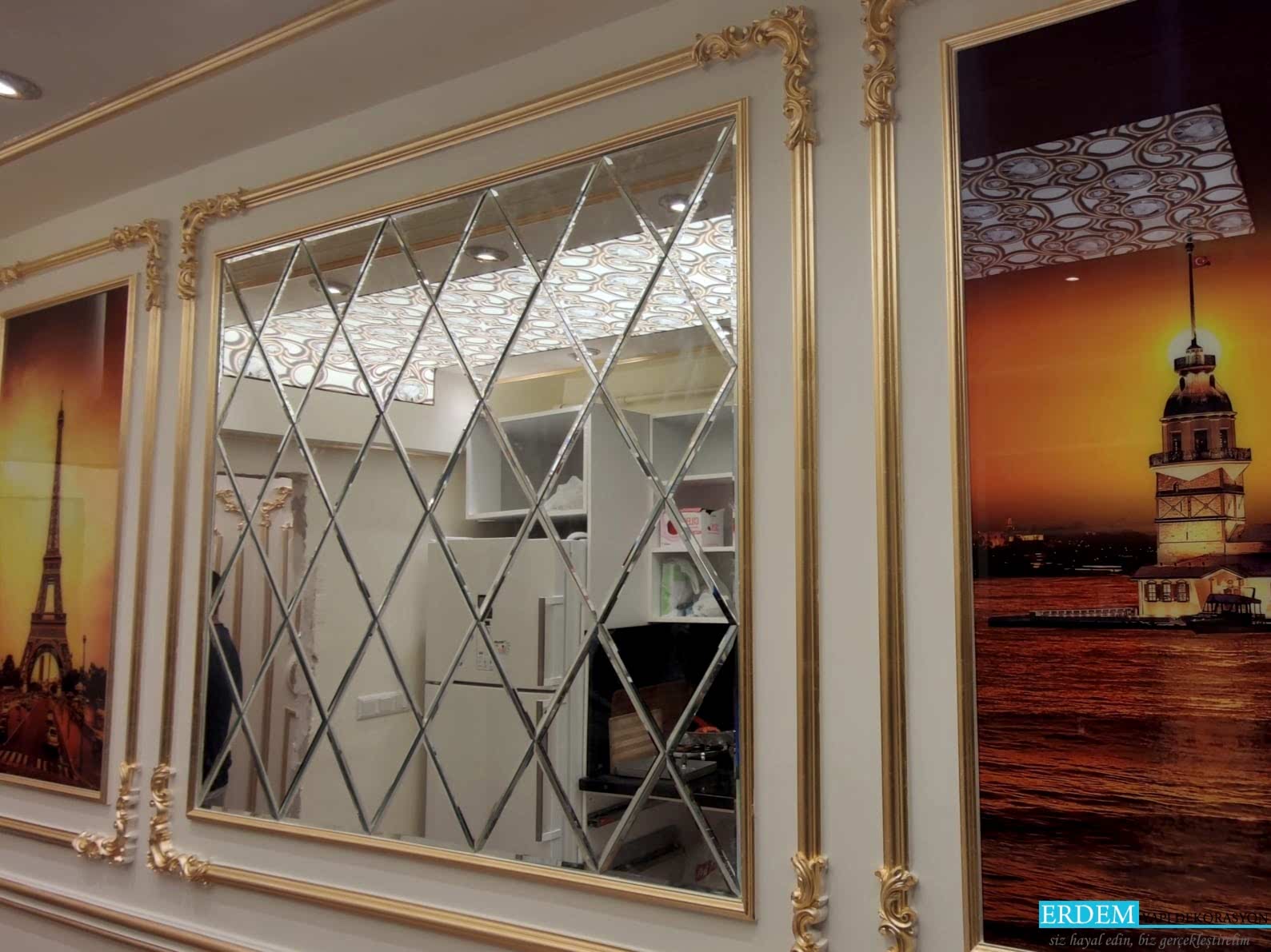 Baklava Ayna ve Duvar ��tas� Dekorasyonu