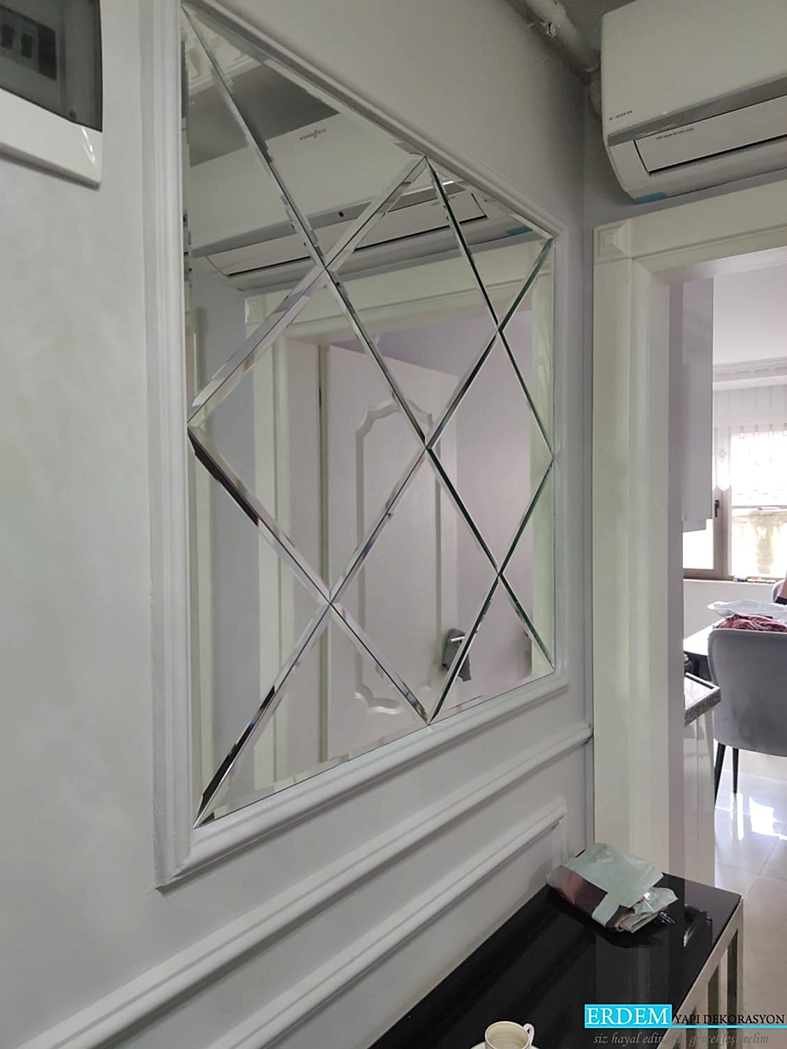 Baklava Ayna ve Duvar ��tas� Dekorasyonu