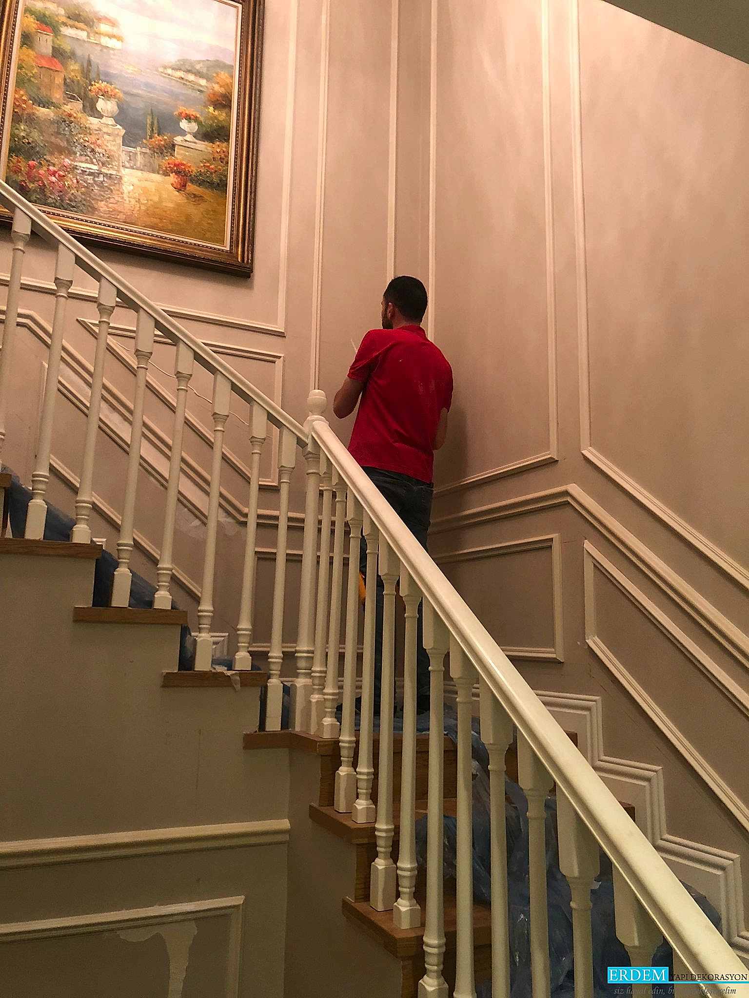 Merdiven Poli�retan Duvar ��ta Uygulamas�