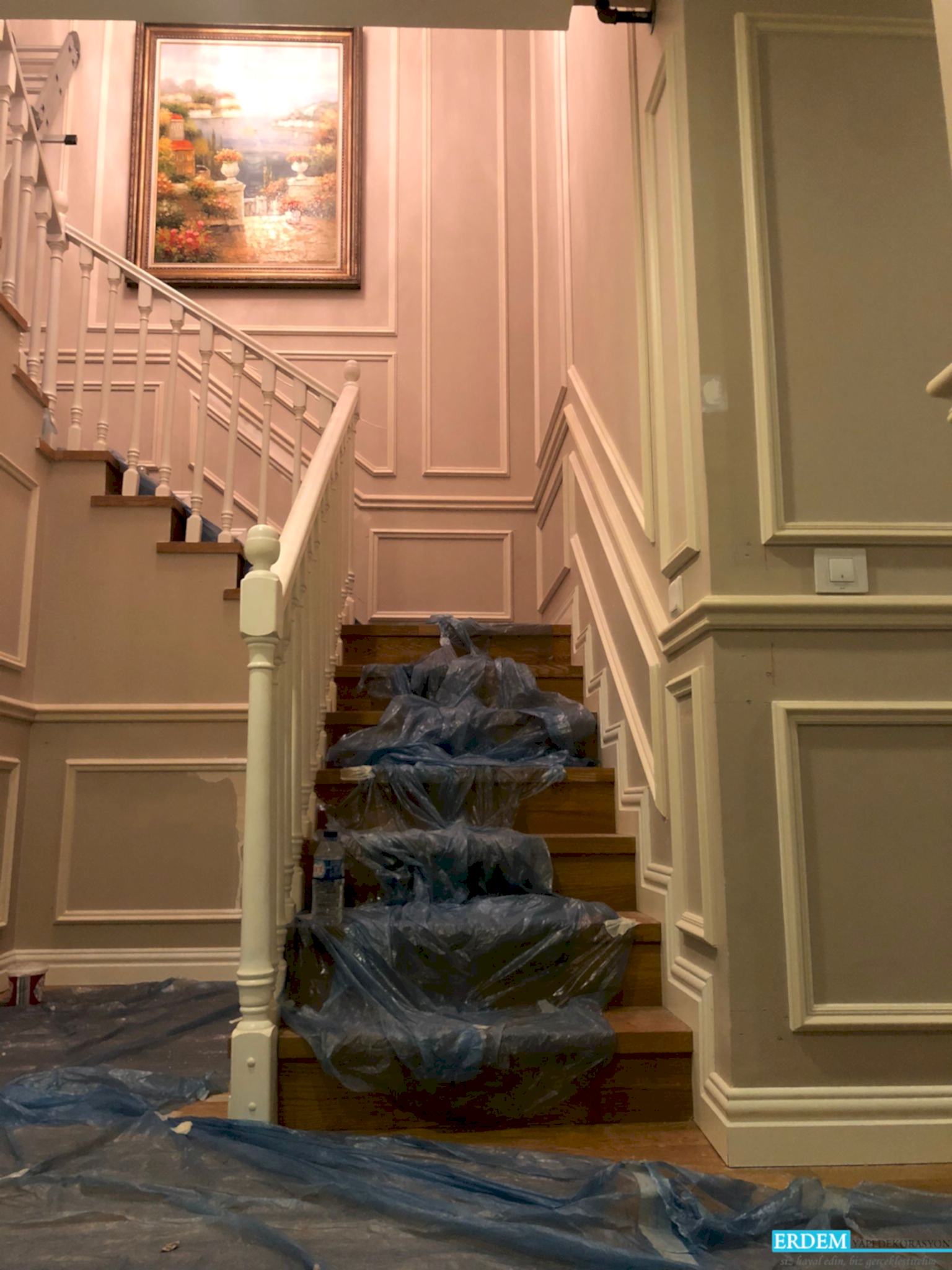 Merdiven Poli�retan Duvar ��ta Uygulamas�