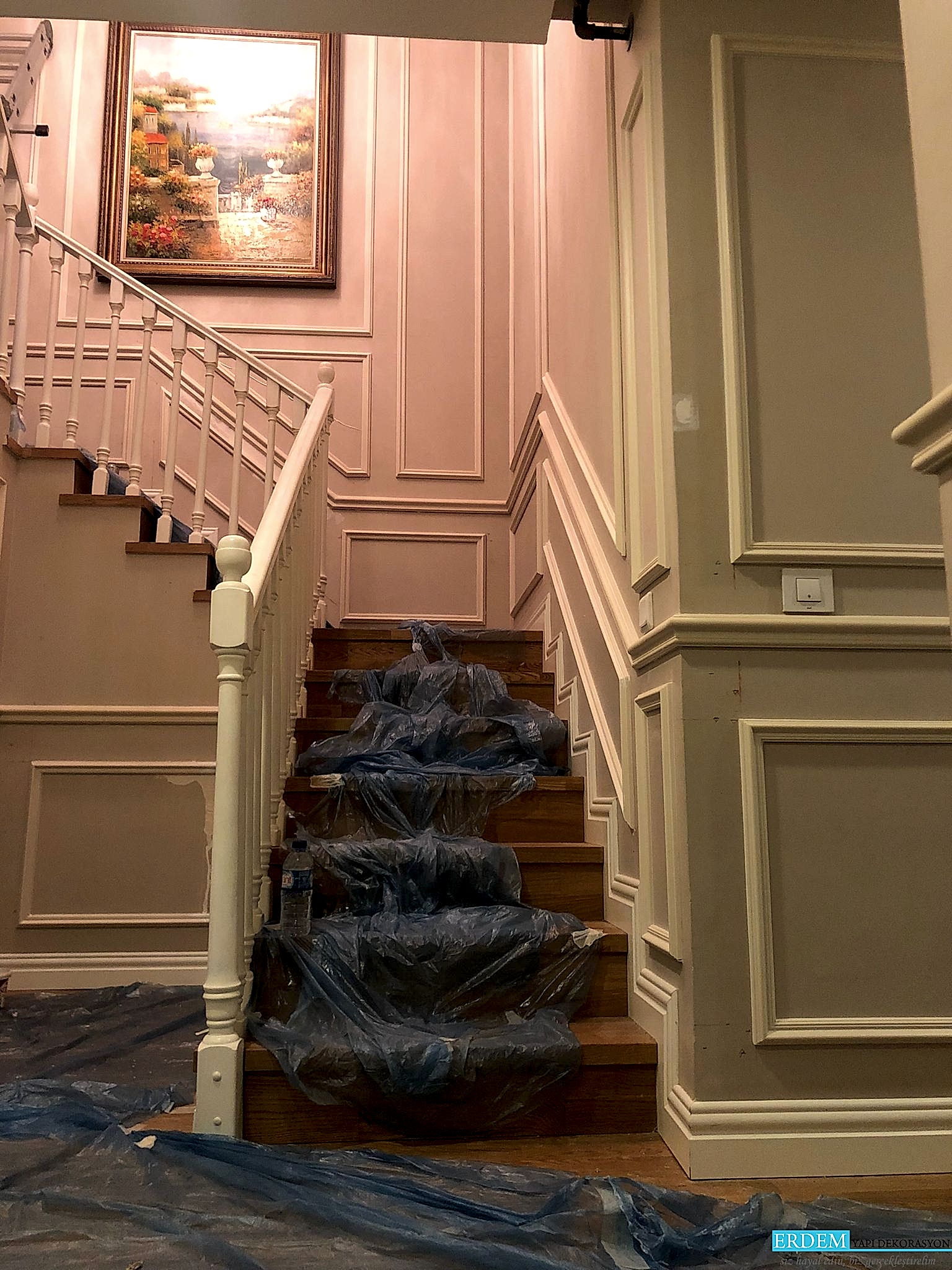 Merdiven Poli�retan Duvar ��ta Uygulamas�