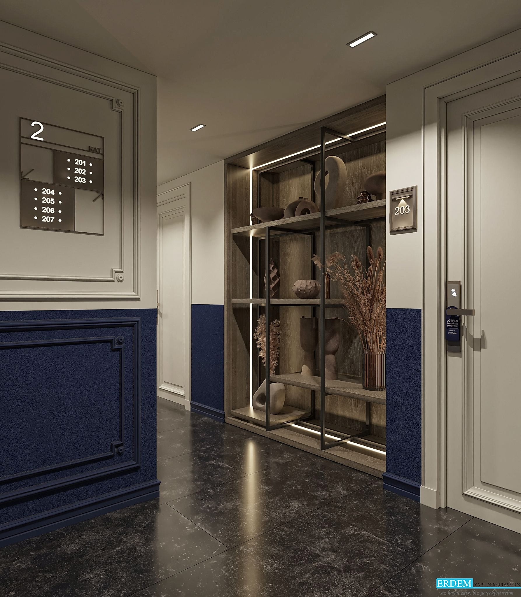 Otel tasar�m� duvar ��tas�