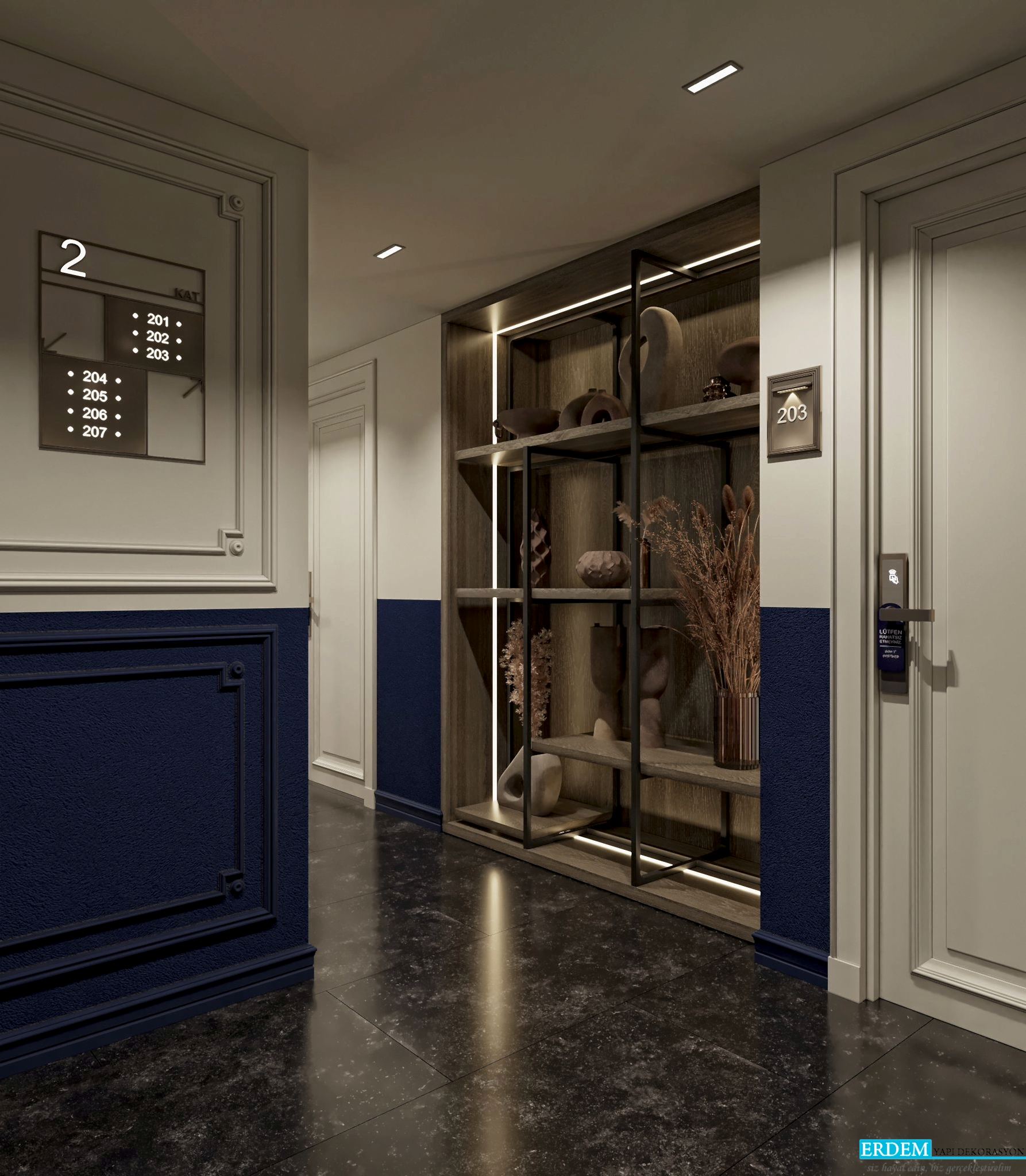 Otel tasar�m� duvar ��tas�