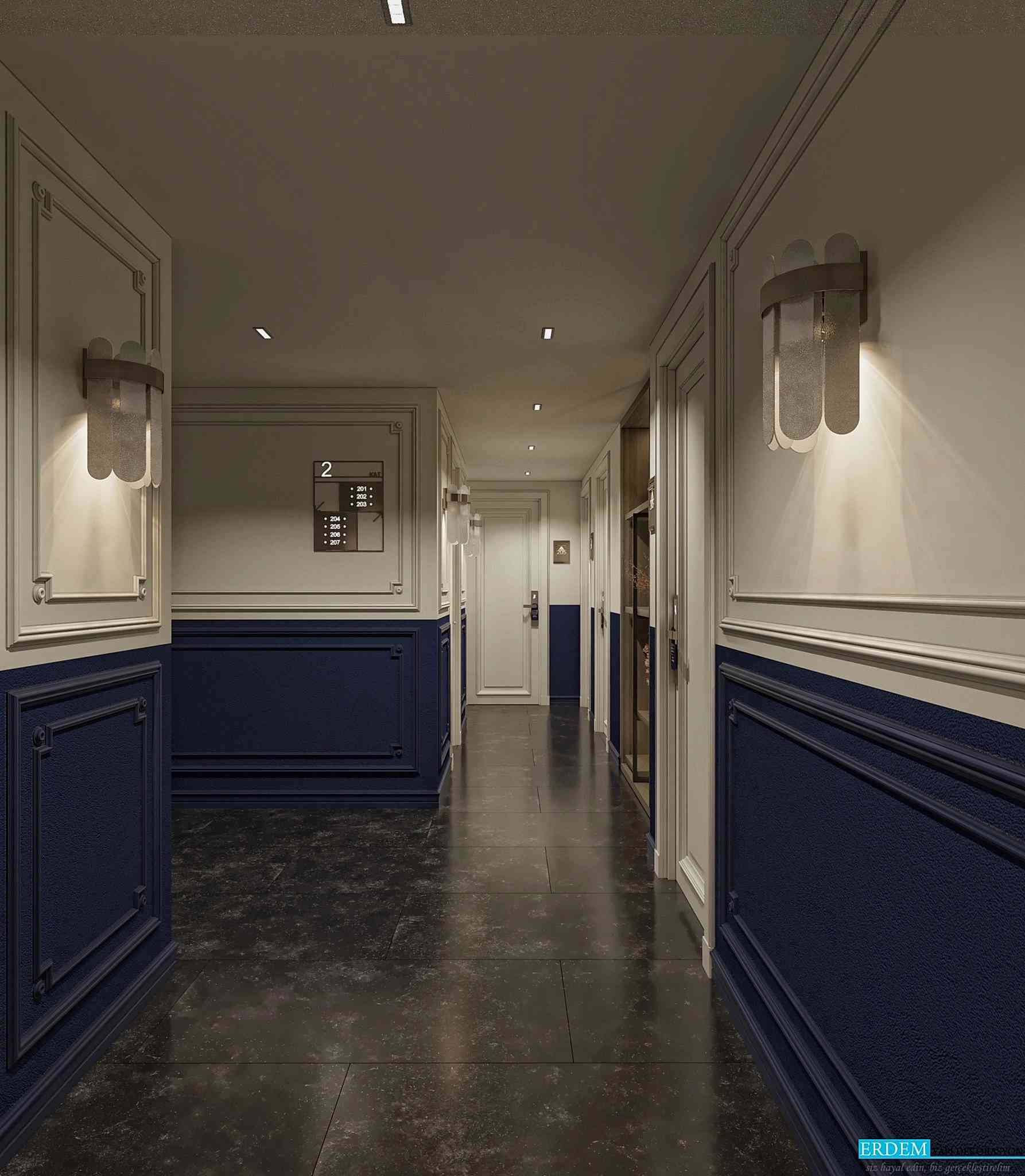 Otel tasar�m� duvar ��tas�