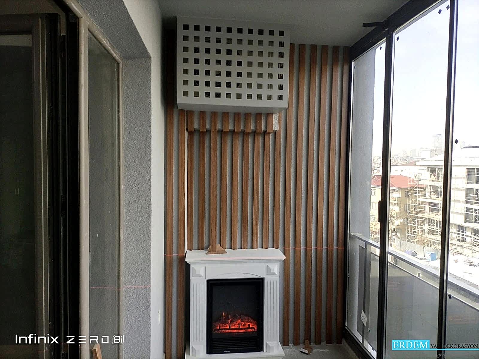 Oturma Odas� Balkon Duvar ��tas� Uygulamas�