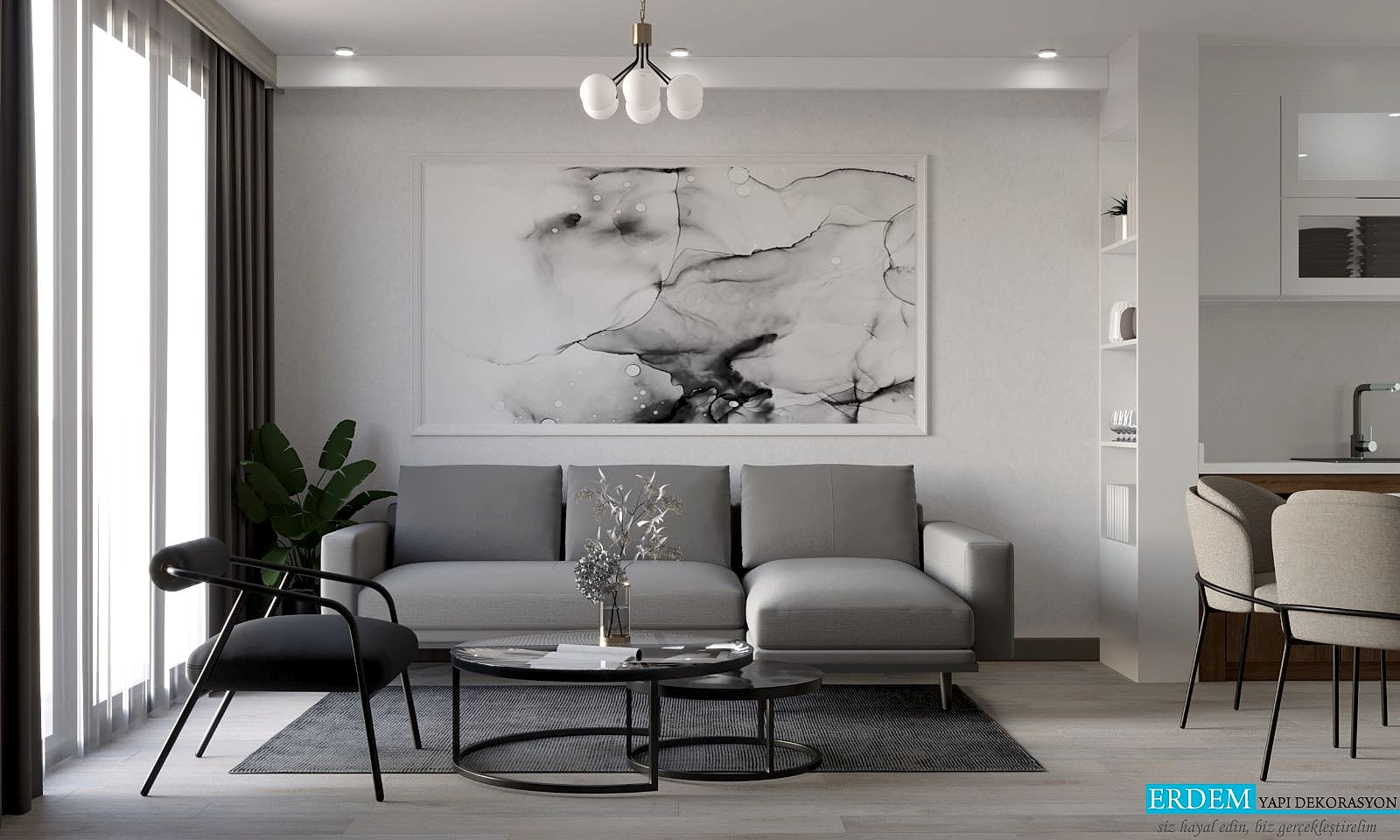 Oturma Odas� Balkon Duvar ��tas� Uygulamas�