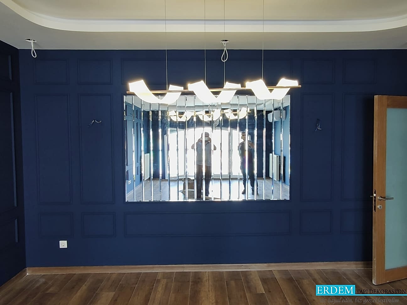 Antrasit Renk Salon Duvar ��tas� Uygulamas�