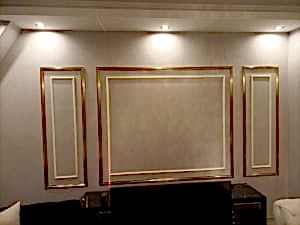 Beyaz ve Gold kombin duvar ��tas�