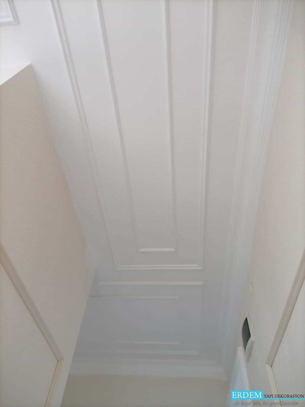 Dublex merdiven sahas� tavan�nda ��ta uygulamas�