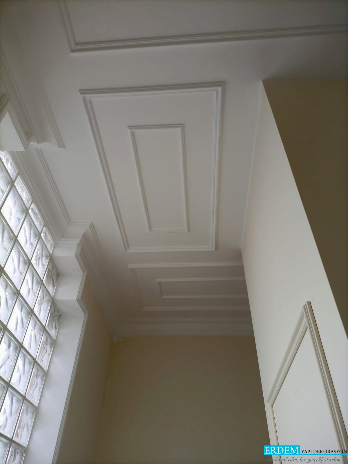 Dublex merdiven sahas� tavan�nda ��ta uygulamas�