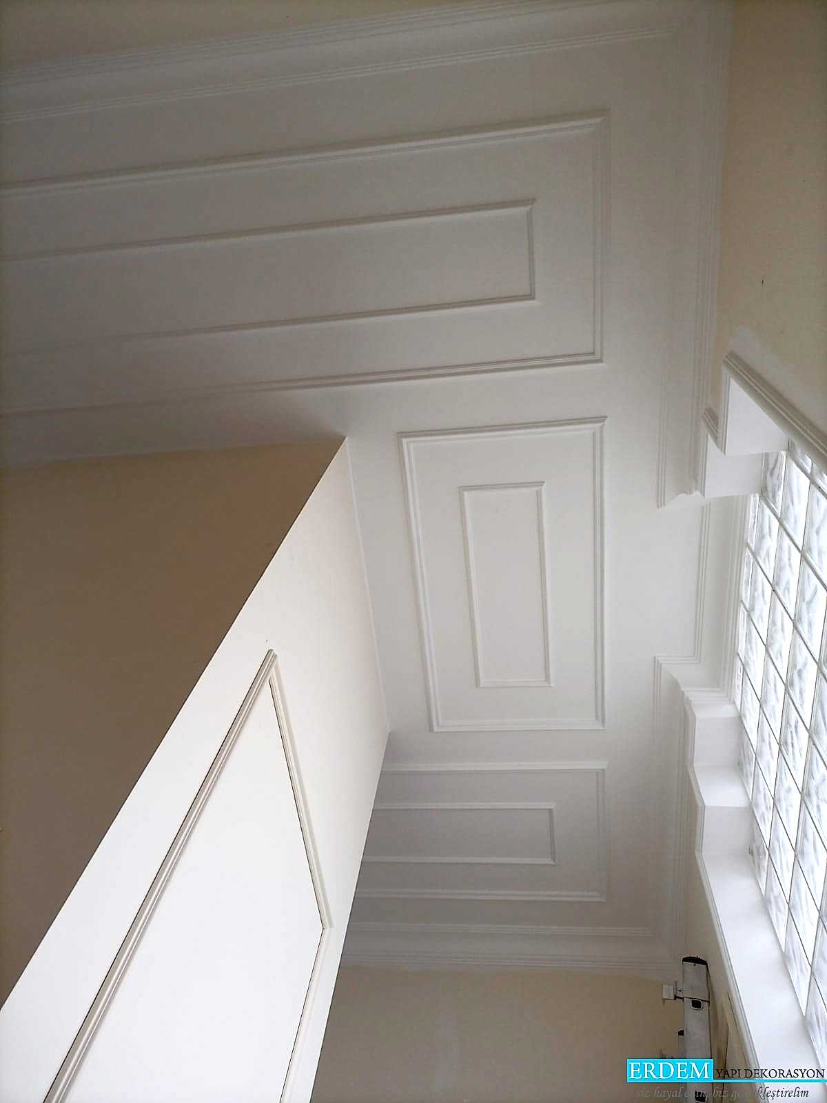 Dublex merdiven sahas� tavan�nda ��ta uygulamas�