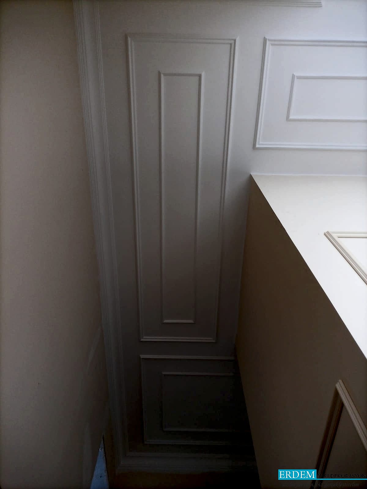 Dublex merdiven sahas� tavan�nda ��ta uygulamas�