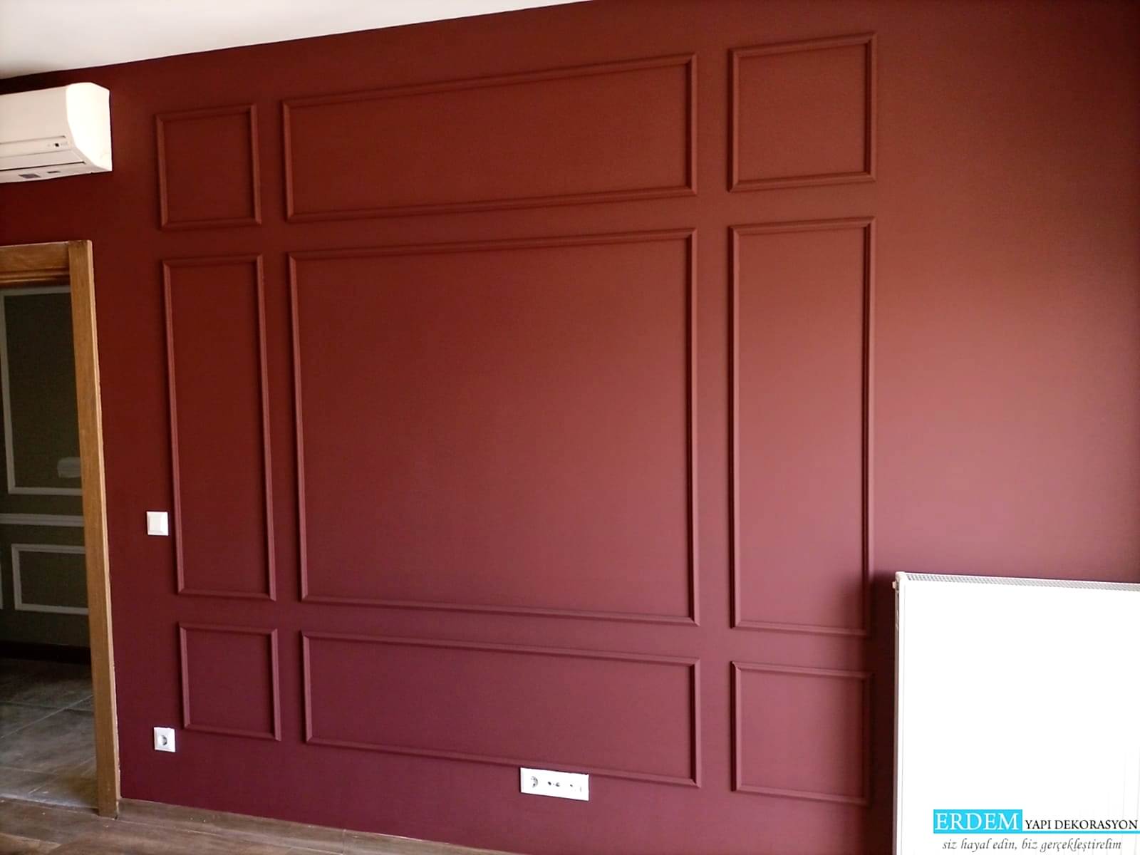 Yatak Odas� duvar ��tas� uygulama