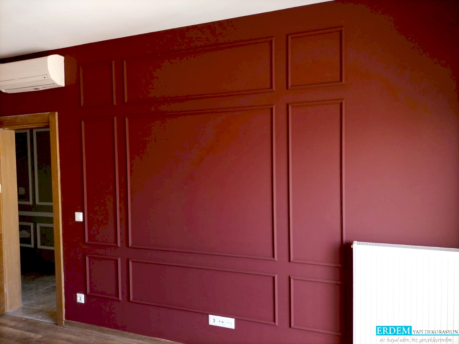 Yatak Odas� duvar ��tas� uygulama